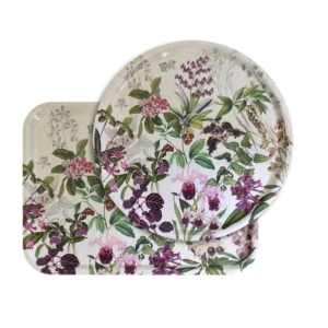 トレイ　パフューム  オーキッド  グレージュ(円形)